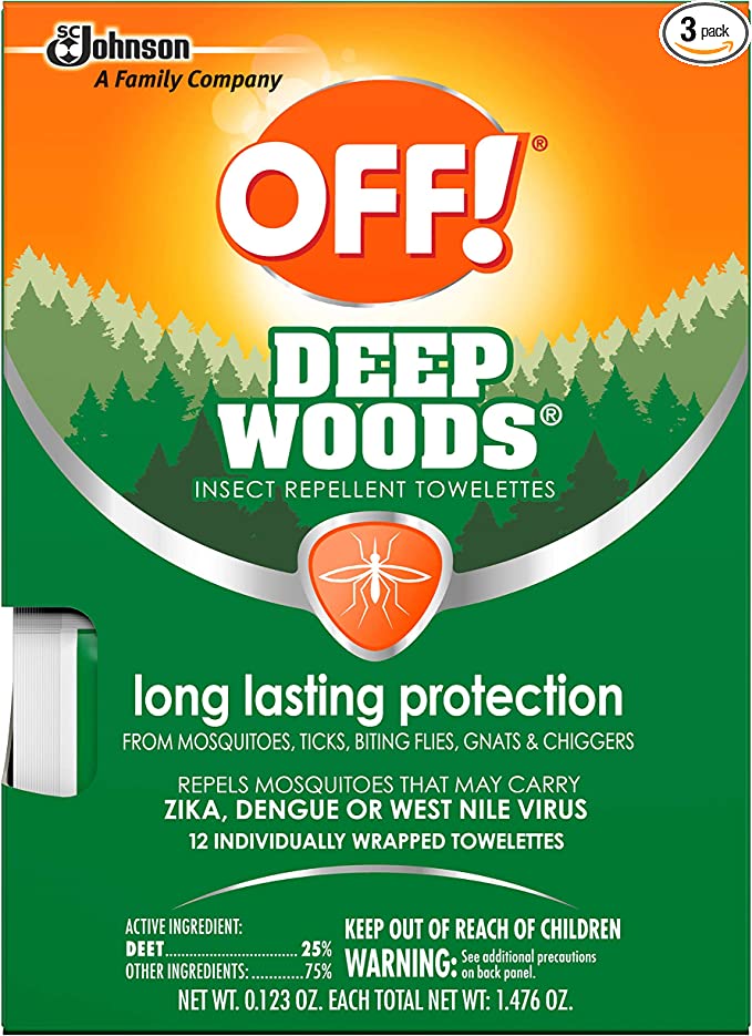 OFF! Deep Woods Mosquito and Insect Repellent Wipes Logo