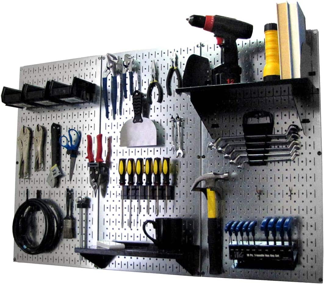 Wall Control 4-Foot Metal Pegboard Standard Tool Storage Kit Logo