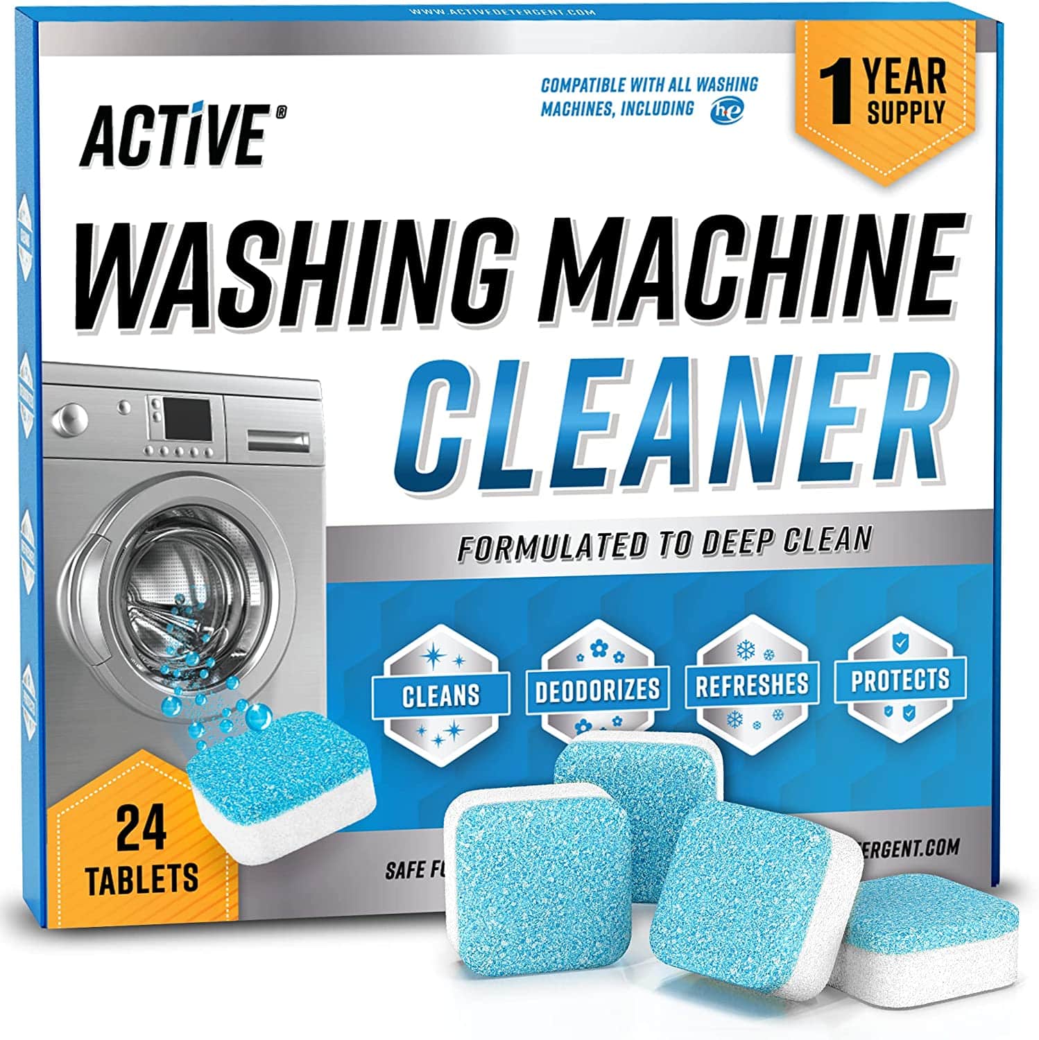 Active Washing Machine Cleaner Logo