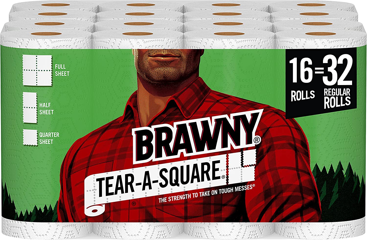 Brawny Tear-A-Square Paper Towels Logo