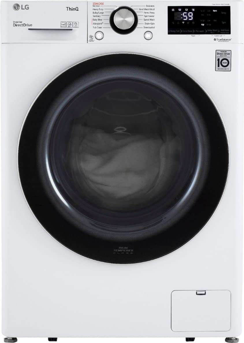L.G. Stackable Smart Front Load Washer and Dryer Logo